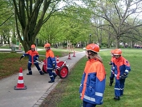 Jugendfeuerwehr Asperg beim 34. Kreispokalturnier in Kornwestheim